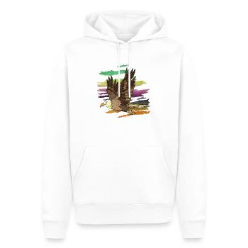 Oiseau - Sweat à capuche Premium bio Homme - blanc - Devant - Nico (187cm)