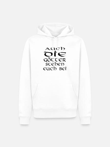 auch die götter II - Männer Premium Bio Hoodie - Weiß