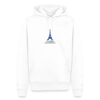Paris - Männer Premium Bio Hoodie - Weiß - Vorne - Nico (187cm)