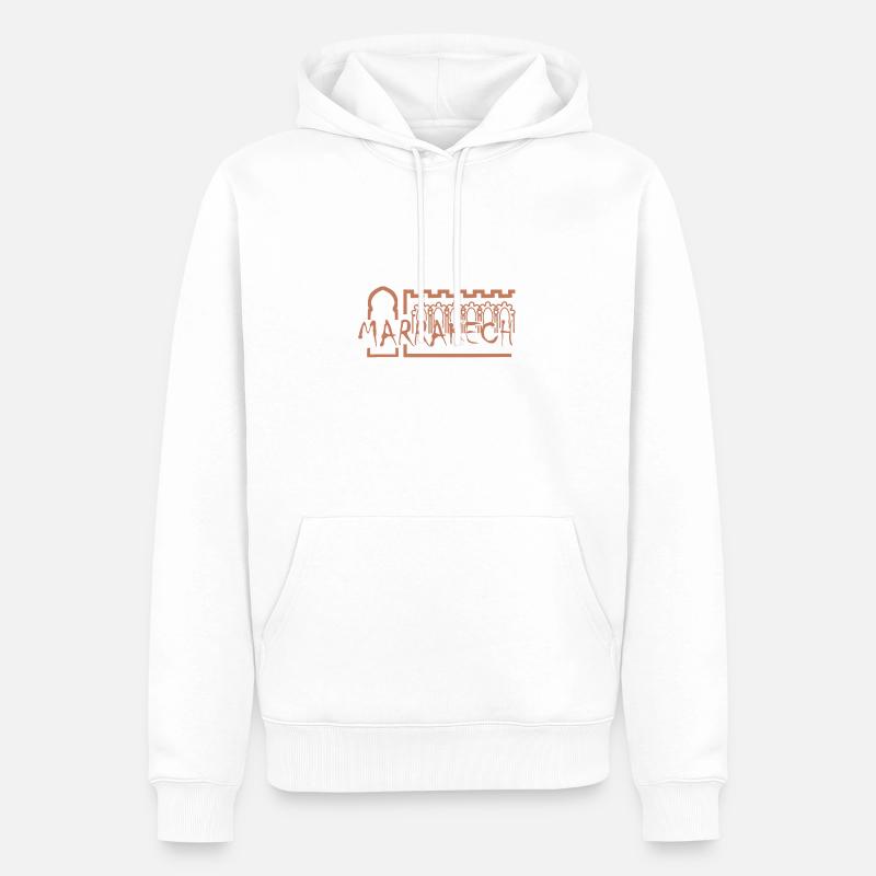 Marrakech - Sweat à capuche Premium bio Homme - blanc