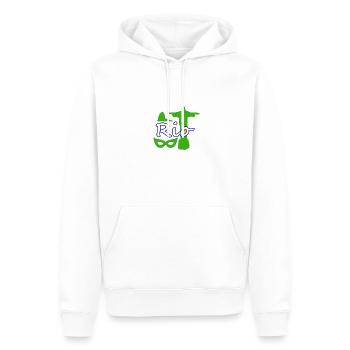 Rio de Janeiro - Sweat à capuche Premium bio Homme - blanc - Devant - Nico (187cm)