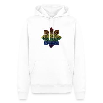 Mandala - Männer Premium Bio Hoodie - Weiß - Vorne - Nico (187cm)