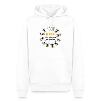 Bees - Conspiracy Theory - Men’s Premium Organic Hoodie - white - Front - Nico (187cm)