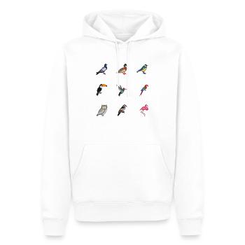 Vögel - Männer Premium Bio Hoodie - Weiß - Vorne - Nico (187cm)