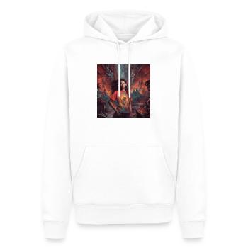 Notenschlüssel Harmonie - Männer Premium Bio Hoodie - Weiß - Vorne - Nico (187cm)