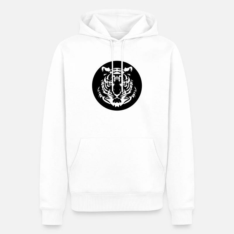 tiger - Männer Premium Bio Hoodie - Weiß