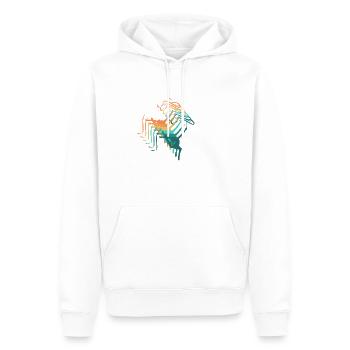 Rhythmische Retro-Sportgymnastik - Männer Premium Bio Hoodie - Weiß - Vorne - Nico (187cm)