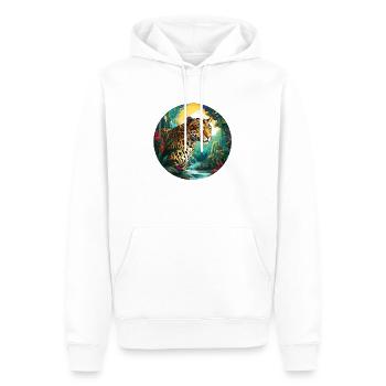 Jaguar - Männer Premium Bio Hoodie - Weiß - Vorne - Nico (187cm)