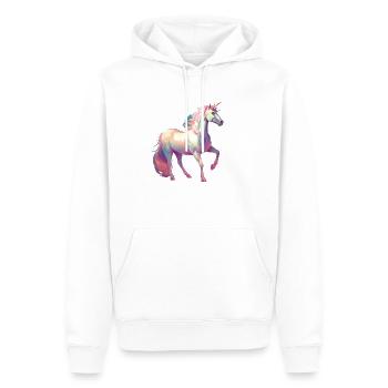 Mystic Unicorn Magic - Men’s Premium Organic Hoodie - white - Front - Nico (187cm)