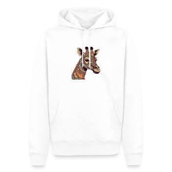 Die Giraffe zum Leben erweckt - Männer Premium Bio Hoodie - Weiß - Vorne - Nico (187cm)