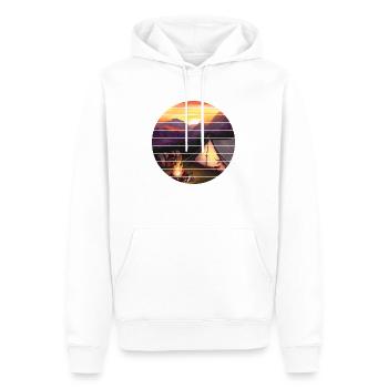 Camping Gift Caravan Camping Camp Camping-car - Sweat à capuche Premium bio Homme - blanc - Devant - Nico (187cm)