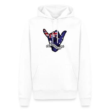 Australia Shaka - Männer Premium Bio Hoodie - Weiß - Vorne - Nico (187cm)