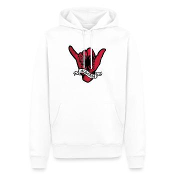 Albania Shaka - Männer Premium Bio Hoodie - Weiß - Vorne - Nico (187cm)