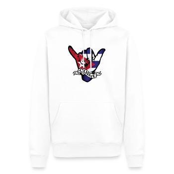Cuba Shaka - Männer Premium Bio Hoodie - Weiß - Vorne - Nico (187cm)