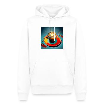 I love coffee - Men’s Premium Organic Hoodie - white - Front - Nico (187cm)