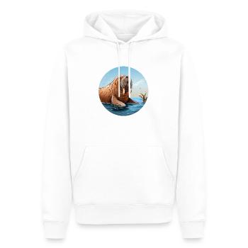 Morse - Sweat à capuche Premium bio Homme - blanc - Devant - Nico (187cm)