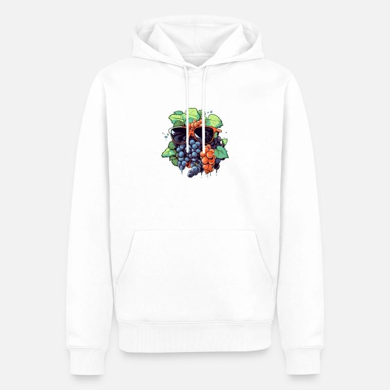 Grappe de raisin Bernard - Sweat à capuche Premium bio Homme - blanc