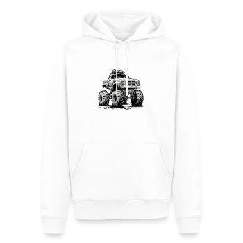 Monster truck SwiftHauler - Sweat à capuche Premium bio Homme - blanc - Devant - Nico (187cm)