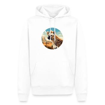 Hyène - Sweat à capuche Premium bio Homme - blanc - Devant - Nico (187cm)