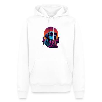 Labrador trägt Sonnenbrille - Männer Premium Bio Hoodie - Weiß - Vorne - Nico (187cm)