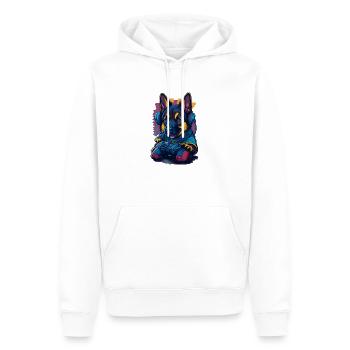 Deutscher Schäferhundwelpe spielt mit Gamecontroll - Männer Premium Bio Hoodie - Weiß - Vorne - Nico (187cm)