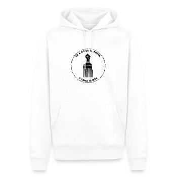 Se a coisa ta preta, a coisa ta boa - Men’s Premium Organic Hoodie - white - Front - Nico (187cm)