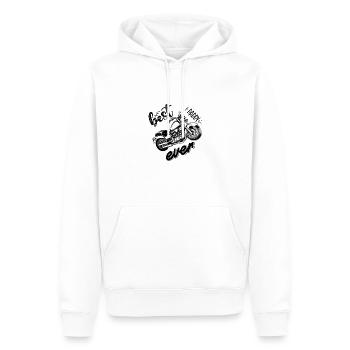 Meilleur papa du monde - Sweat à capuche Premium bio Homme - blanc - Devant - Nico (187cm)
