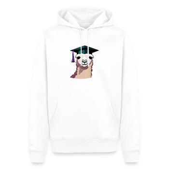 Baccalauréat diplômé en études alpaga Certificat de fin d’études - Sweat à capuche Premium bio Homme - blanc - Devant - Nico (187cm)
