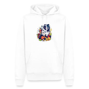 Dido le gorille - Sweat à capuche Premium bio Homme - blanc - Devant - Nico (187cm)
