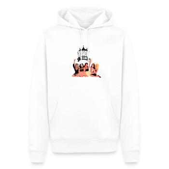 Brides Team - Männer Premium Bio Hoodie - Weiß - Vorne - Nico (187cm)