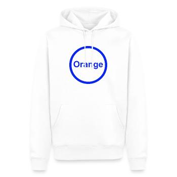 Orange - Männer Premium Bio Hoodie - Weiß - Vorne - Nico (187cm)