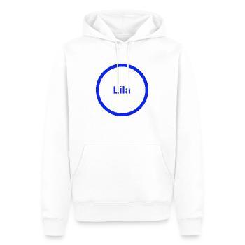 Lila - Männer Premium Bio Hoodie - Weiß - Vorne - Nico (187cm)
