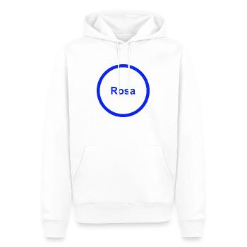 Rosa - Männer Premium Bio Hoodie - Weiß - Vorne - Nico (187cm)