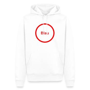 Blau - Männer Premium Bio Hoodie - Weiß - Vorne - Nico (187cm)