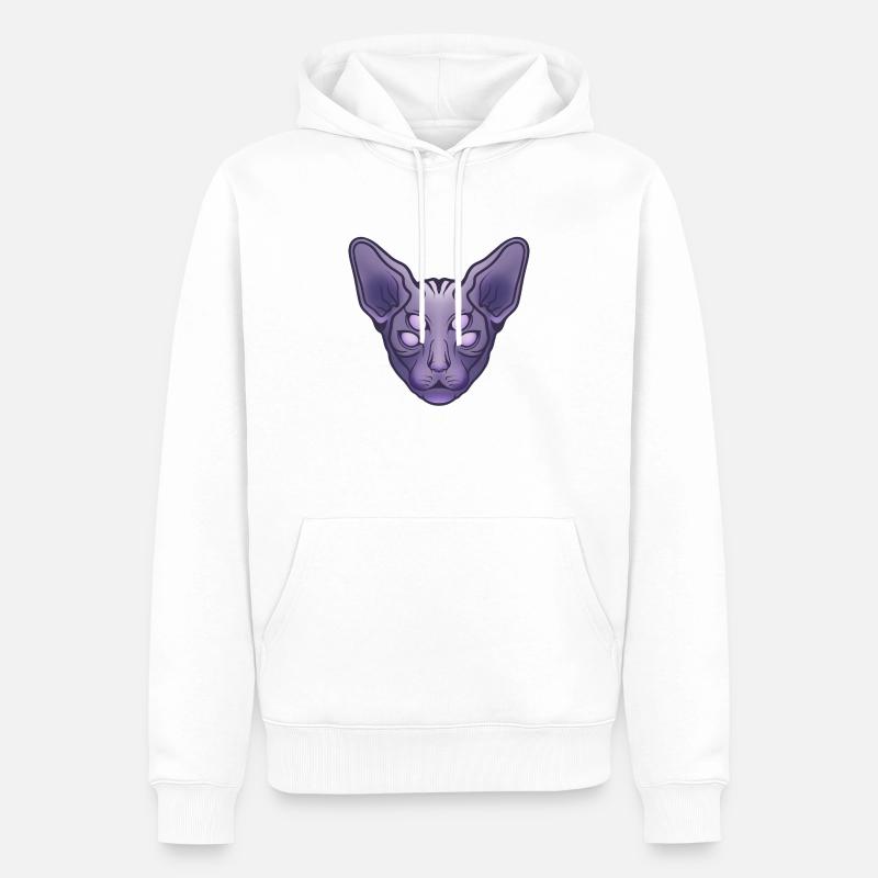 Sphynx Katze - Männer Premium Bio Hoodie - Weiß