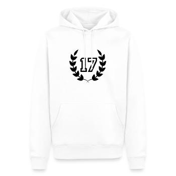 Geschenkidee zum 17. Geburtstag 17 Jahre - Männer Premium Bio Hoodie - Weiß - Vorne - Nico (187cm)
