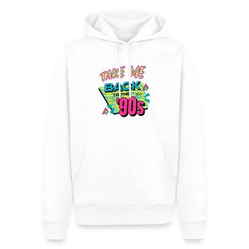 90er Jahre Niedlich 80er Jahre Retro Vintage Lustig Cool Nostalgie - Männer Premium Bio Hoodie - Weiß - Vorne - Nico (187cm)