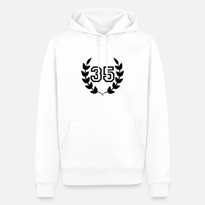 35e anniversaire-idée cadeau 35ans - Sweat à capuche Premium bio Homme - blanc