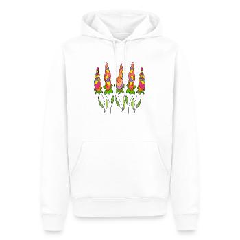 Fleur - Sweat à capuche Premium bio Homme - blanc - Devant - Nico (187cm)