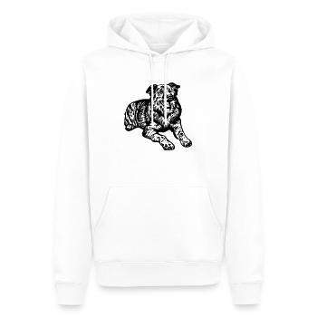 Australian Shepherd - Männer Premium Bio Hoodie - Weiß - Vorne - Nico (187cm)