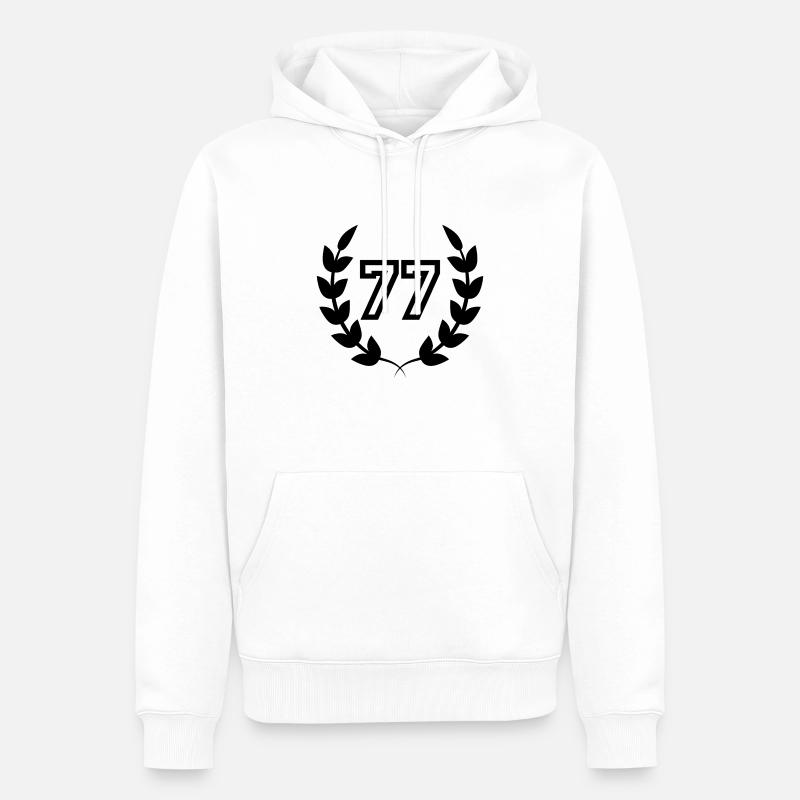 77e anniversaire-idée cadeau 77 ans - Sweat à capuche Premium bio Homme - blanc