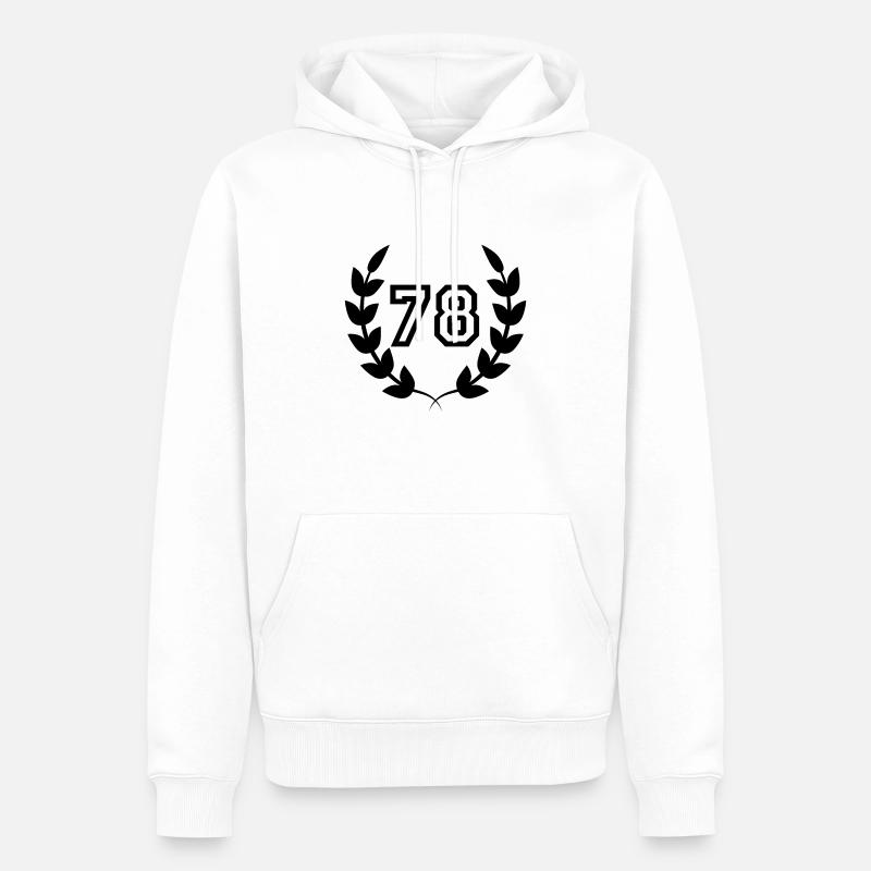 78e anniversaire-idée cadeau 78 ans - Sweat à capuche Premium bio Homme - blanc