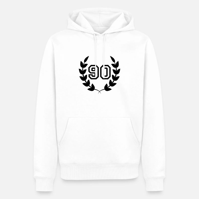 90e anniversaire-idée cadeau 90 ans - Sweat à capuche Premium bio Homme - blanc