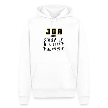 JGA 24 - Boutique Premium JGA - Sweat à capuche Premium bio Homme - blanc - Devant - Nico (187cm)