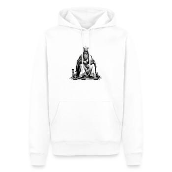 König Philipp auf seinem Thron - Männer Premium Bio Hoodie - Weiß - Vorne - Nico (187cm)