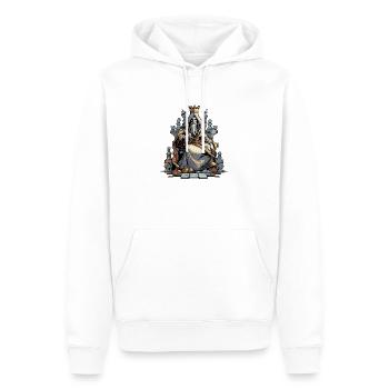 Le Roi Euriste - Sweat à capuche Premium bio Homme - blanc - Devant - Nico (187cm)