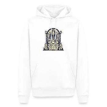 Die Göttin Sphynx - Männer Premium Bio Hoodie - Weiß - Vorne - Nico (187cm)