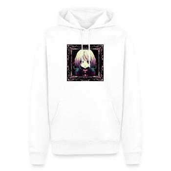 Fille d’anime gothique dans un cadre - Sweat à capuche Premium bio Homme - blanc - Devant - Nico (187cm)