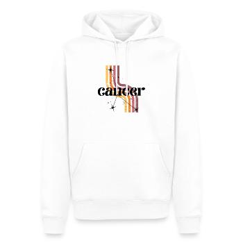 Cancro retro oroscopo - Felpa con cappuccio ecologica premium da uomo - bianco - Fronte - Nico (187cm)