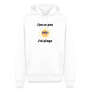 J'peux pas j'ai plage - Sweat à capuche Premium bio Homme - blanc - Devant - Nico (187cm)